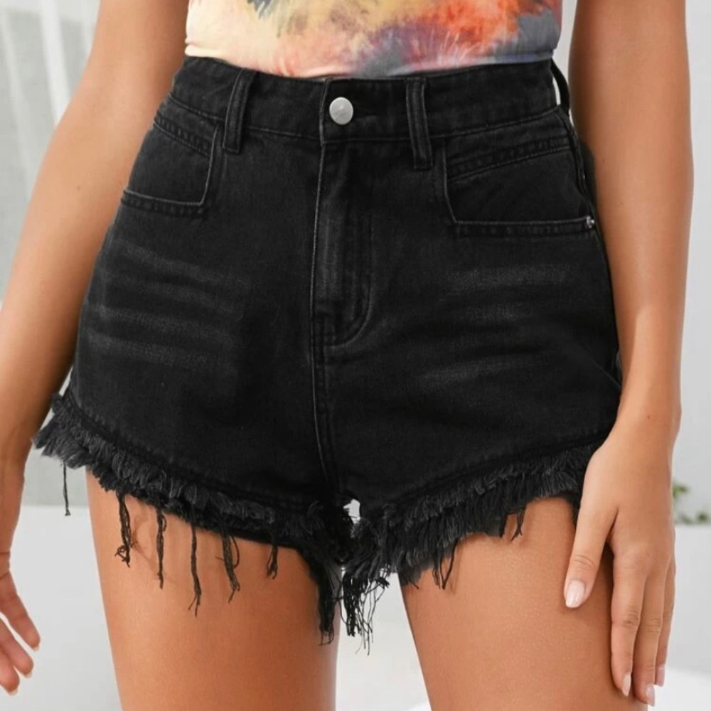 Black high waisted shorts